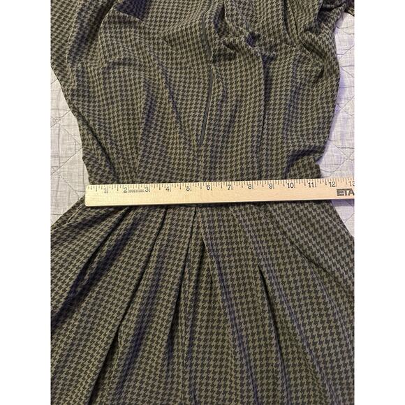 Ann Taylor Vintage Houndstooth Mock Neck Jumpsuit Small Retro 90s Stretch Knit - Picture 4 of 13